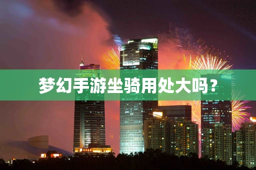 梦幻手游坐骑用处大吗？