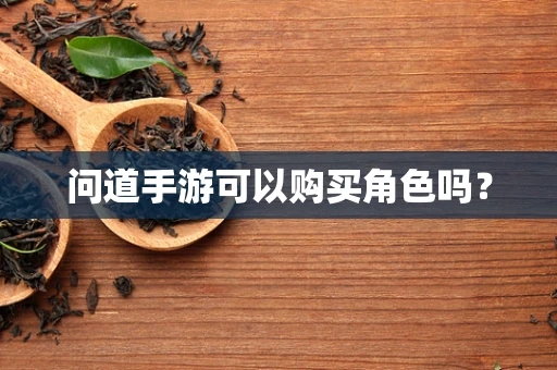 问道手游可以购买角色吗？
