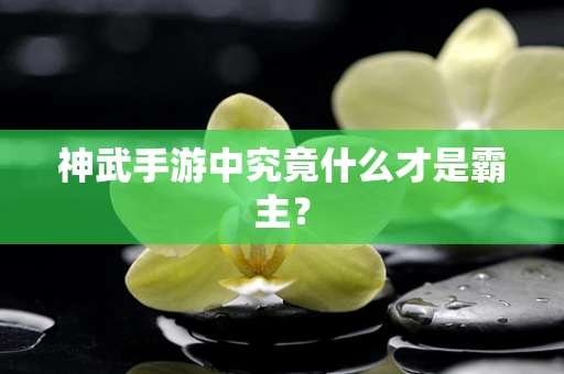 神武手游中究竟什么才是霸主？