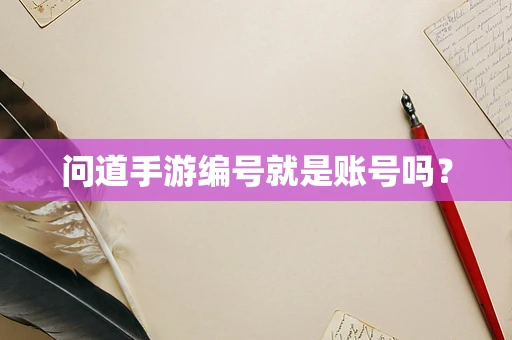 问道手游编号就是账号吗？