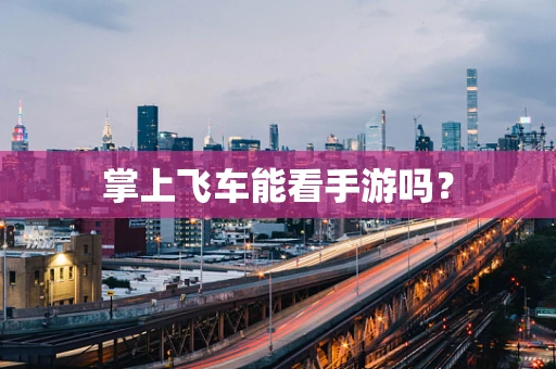 掌上飞车能看手游吗？