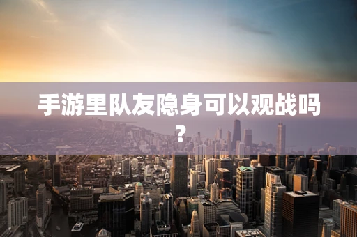 手游里队友隐身可以观战吗？