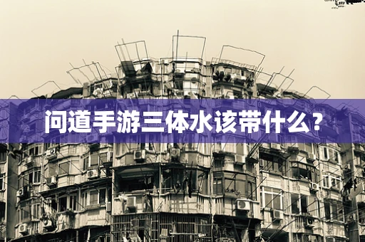 问道手游三体水该带什么？