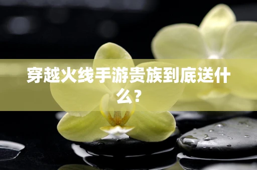 穿越火线手游贵族到底送什么？