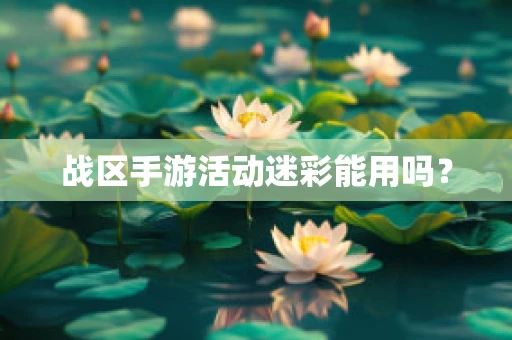 战区手游活动迷彩能用吗？