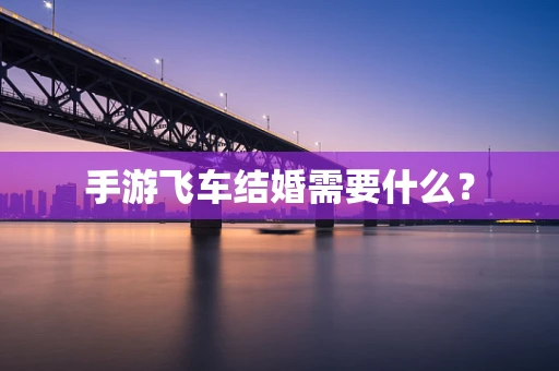 手游飞车结婚需要什么？