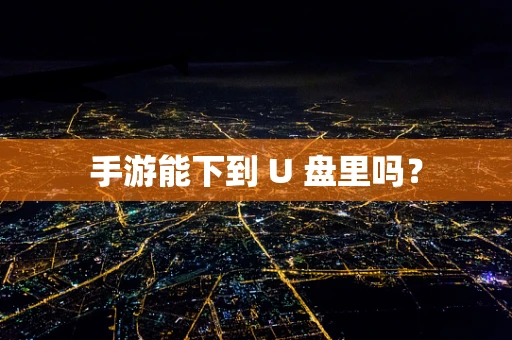 手游能下到 U 盘里吗？