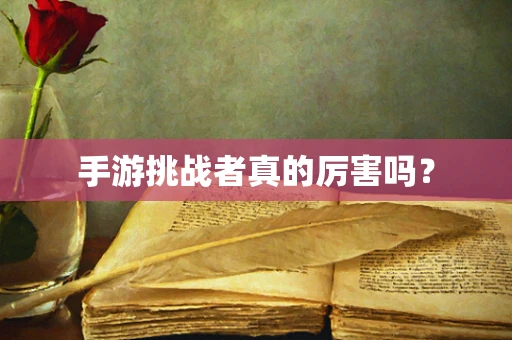 手游挑战者真的厉害吗？