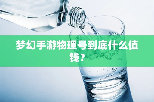 梦幻手游物理号到底什么值钱？
