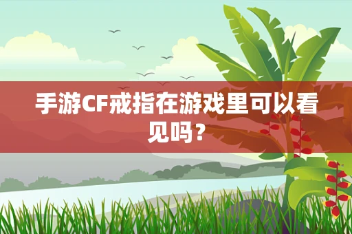 手游CF戒指在游戏里可以看见吗？