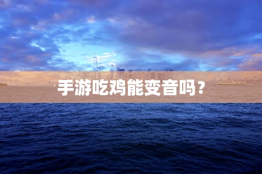 手游吃鸡能变音吗？