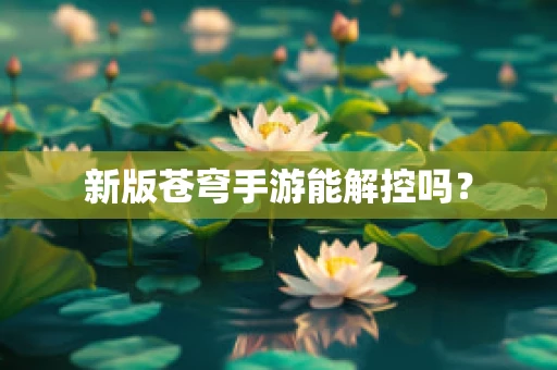 新版苍穹手游能解控吗？