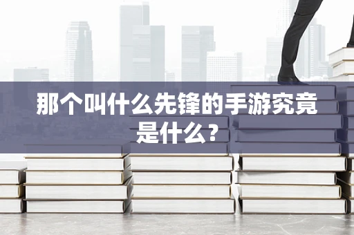 那个叫什么先锋的手游究竟是什么？