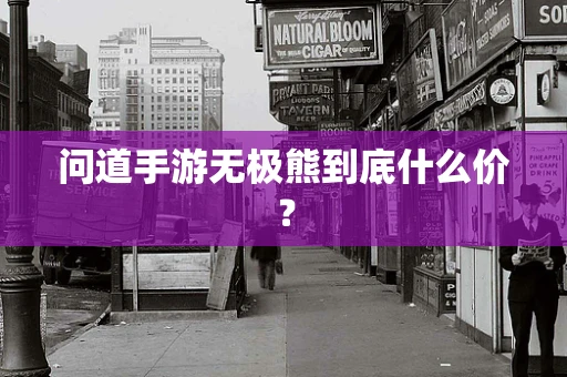 问道手游无极熊到底什么价？