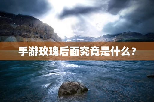 手游玫瑰后面究竟是什么？