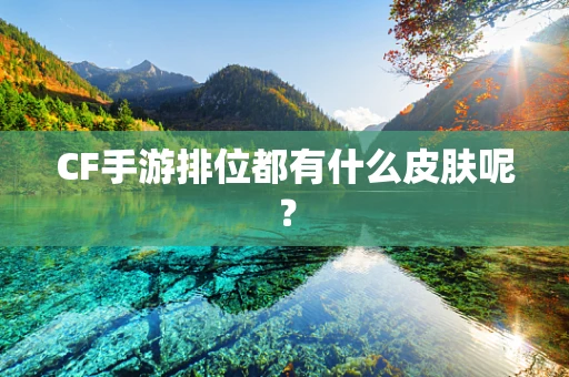 CF手游排位都有什么皮肤呢？