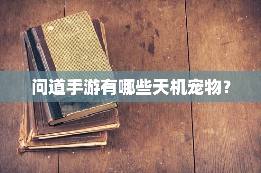 问道手游有哪些天机宠物？