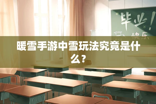 暖雪手游中雪玩法究竟是什么？