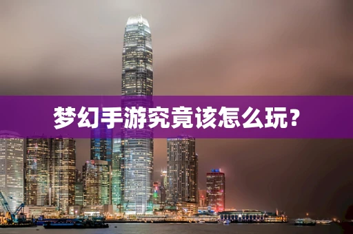 梦幻手游究竟该怎么玩？