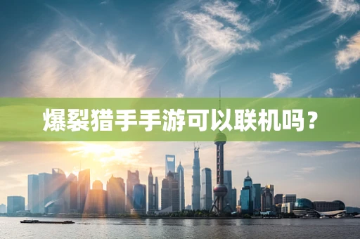 爆裂猎手手游可以联机吗？