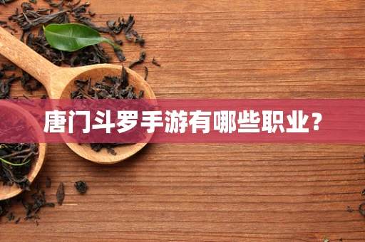 唐门斗罗手游有哪些职业？
