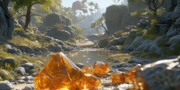 方舟手游哪些矿洞能出琥珀？